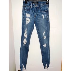 Express ankle skinny jeans